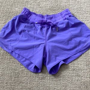Lulu purple hotty hot shorts 6 drawstring